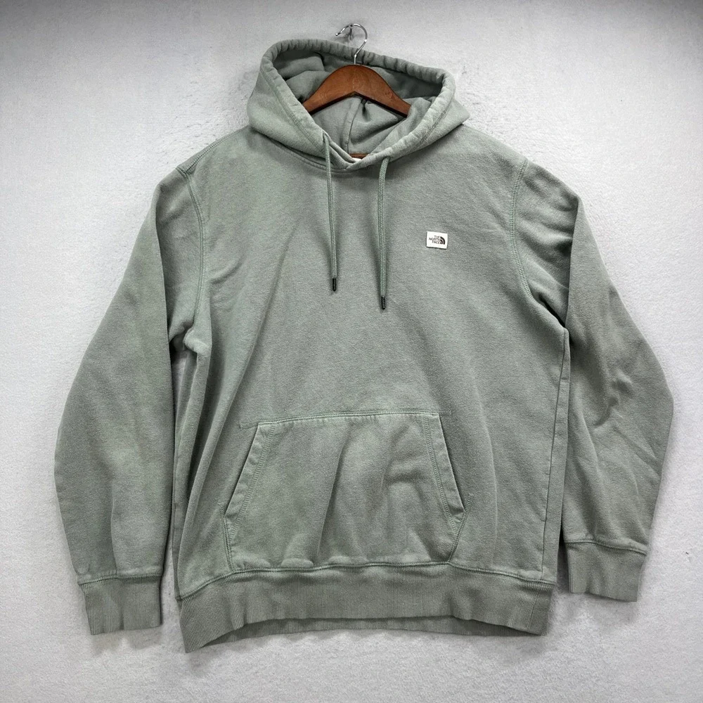 The North Face Hoodie Mens L Green Heritage Patch Pullover Sweatshirt Gorpcore